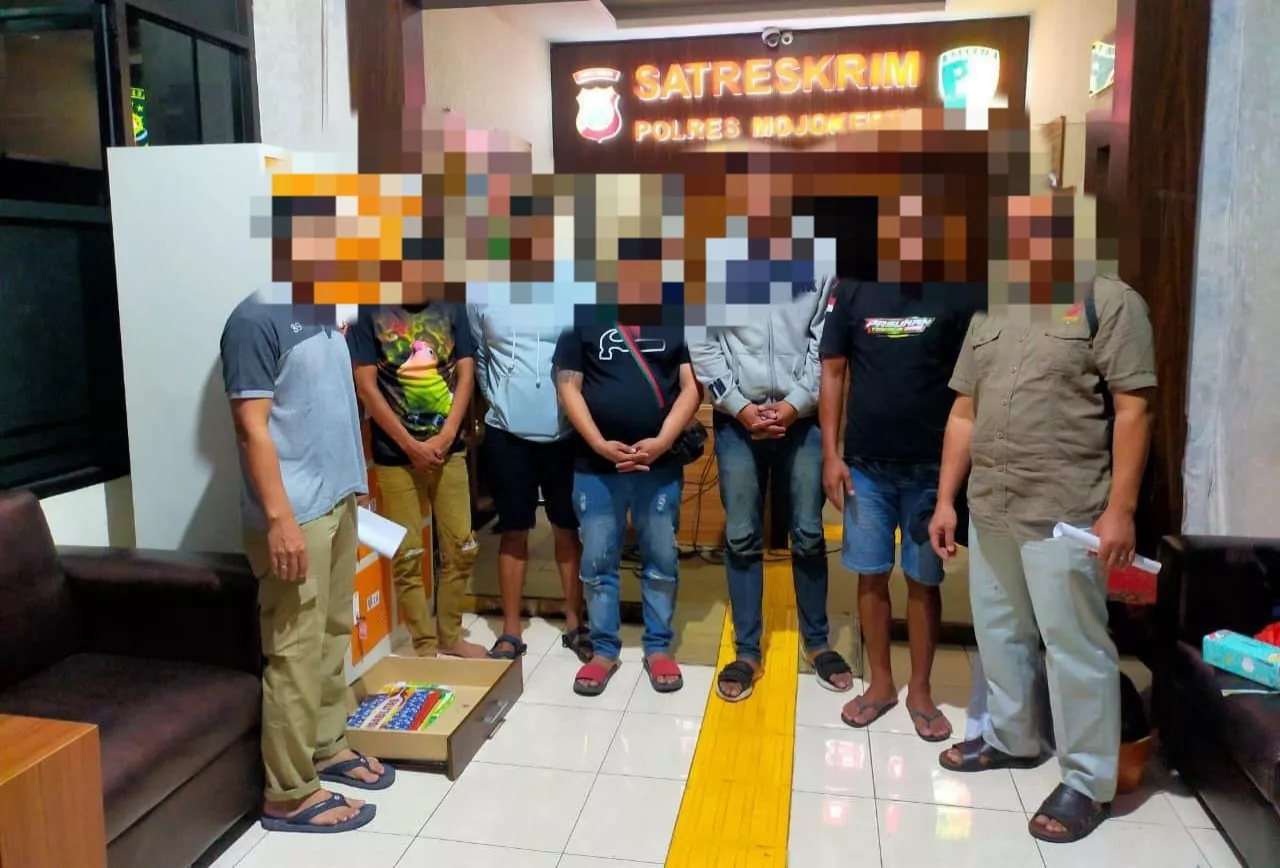 Ini Alasannya, Polres Mojokerto Tidak Tahan 5 Terduga Pelaku Pencurian Kabel Tembaga Milik Telkom