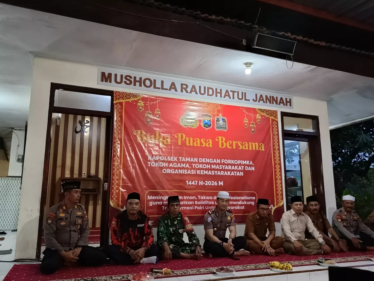 Kapolsek Taman Ajak Masyarakat Jaga Keamanan Ramadan dalam Buka Puasa Bersama