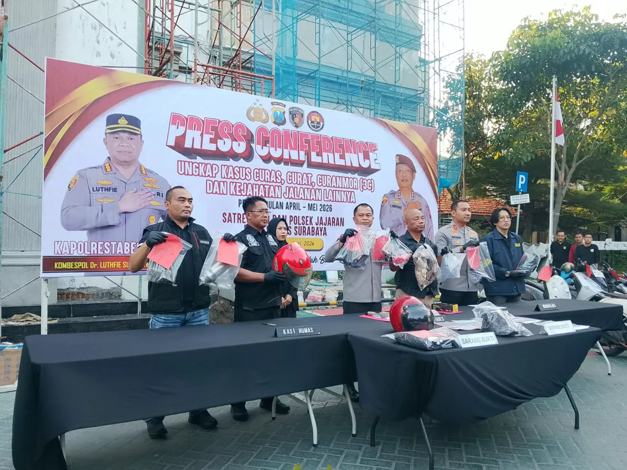 Polrestabes Surabaya Ringkus 192 Pelaku Kejahatan Jalanan, Curanmor Masih Dominasi Kasus Kriminal