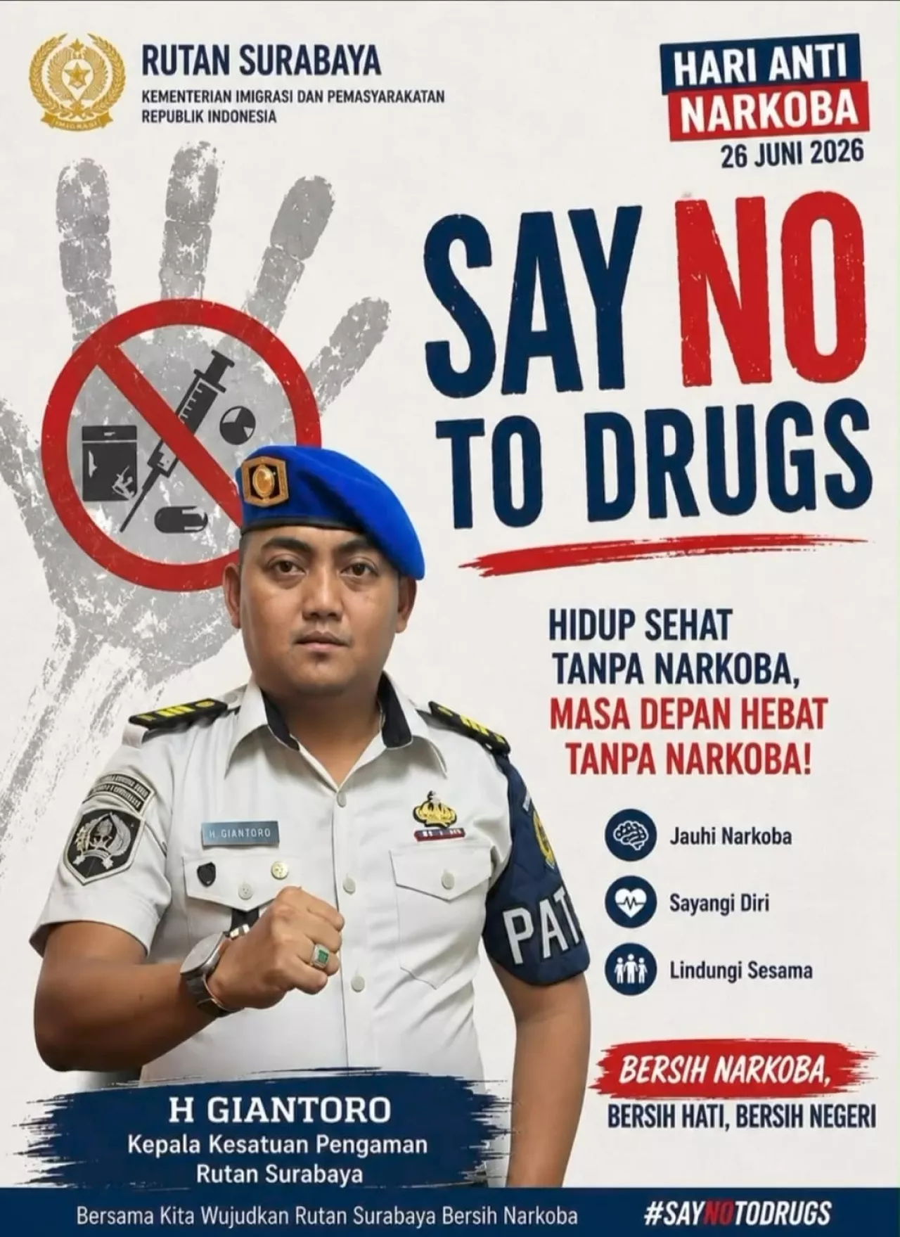 HANI 2026: Kasat KPR Rutan Medaeng Tegaskan Zero Narkoba, Warga Binaan Harus Berubah