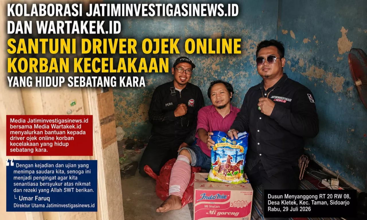 Hidup Sebatang Kara, Driver Ojol Korban Kecelakaan Terima Bantuan dari Insan Pers